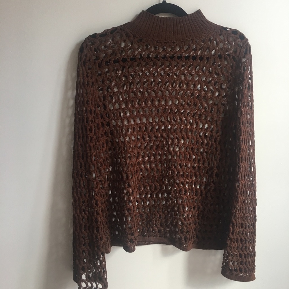 Rachel Comey Dauntless Open Knit Mock neck top
